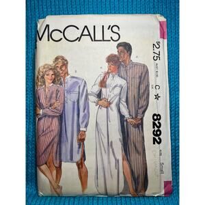 McCalls 8292 Sewing pattern Night shirt size Small